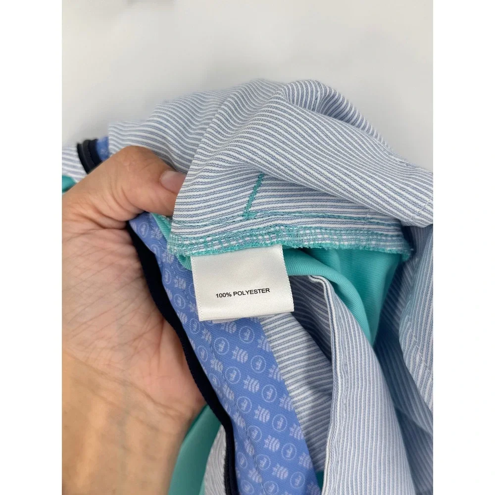 Peter Millar Salem Performance Short Mens 38 Teal Blue Golf 9 Inch Inseam - Picture 3 of 10